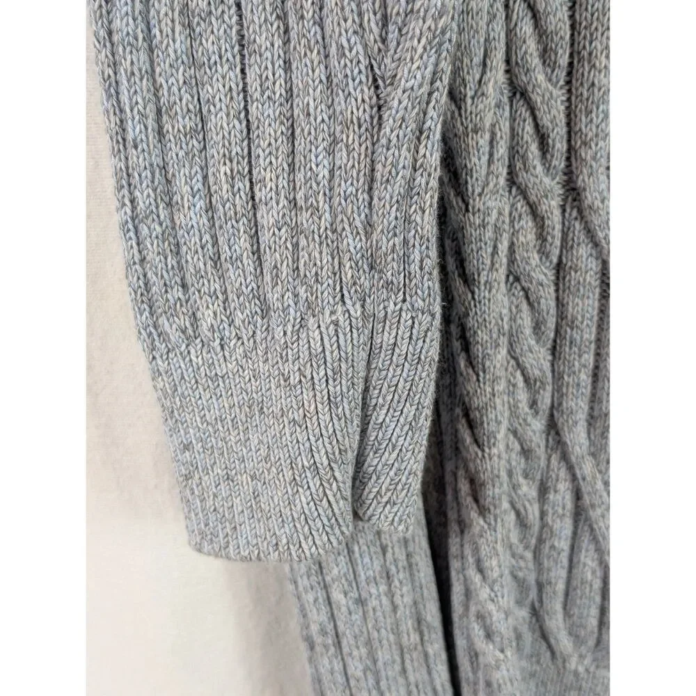 Banana Republic Relaxed Collared Cable Knit Sweater Light Blue Men's Size Large
